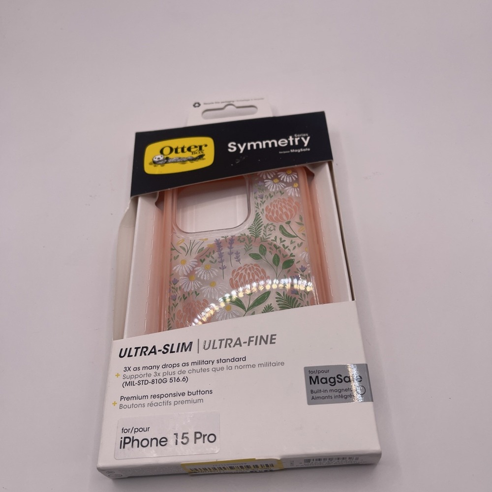 Otterbox‎ Apple iPhone 15 Pro Sealed Symmetry Ultra-Slim Fitted Hard Case Floral